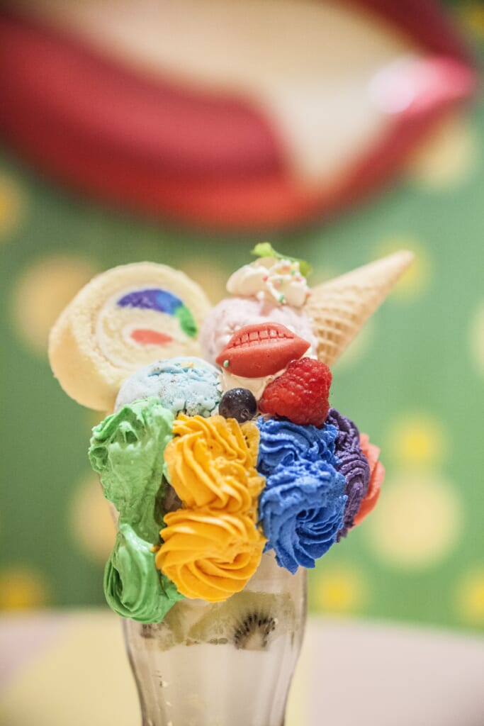 Uno de los postres del Kawaii Monster Cafe en Harajuku