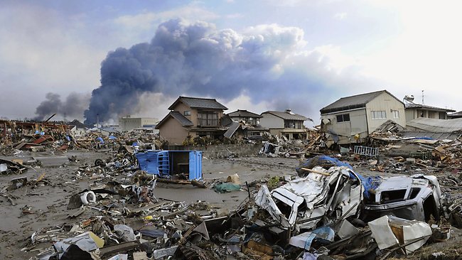 Escombros después del terremoto y tsunami del 2011