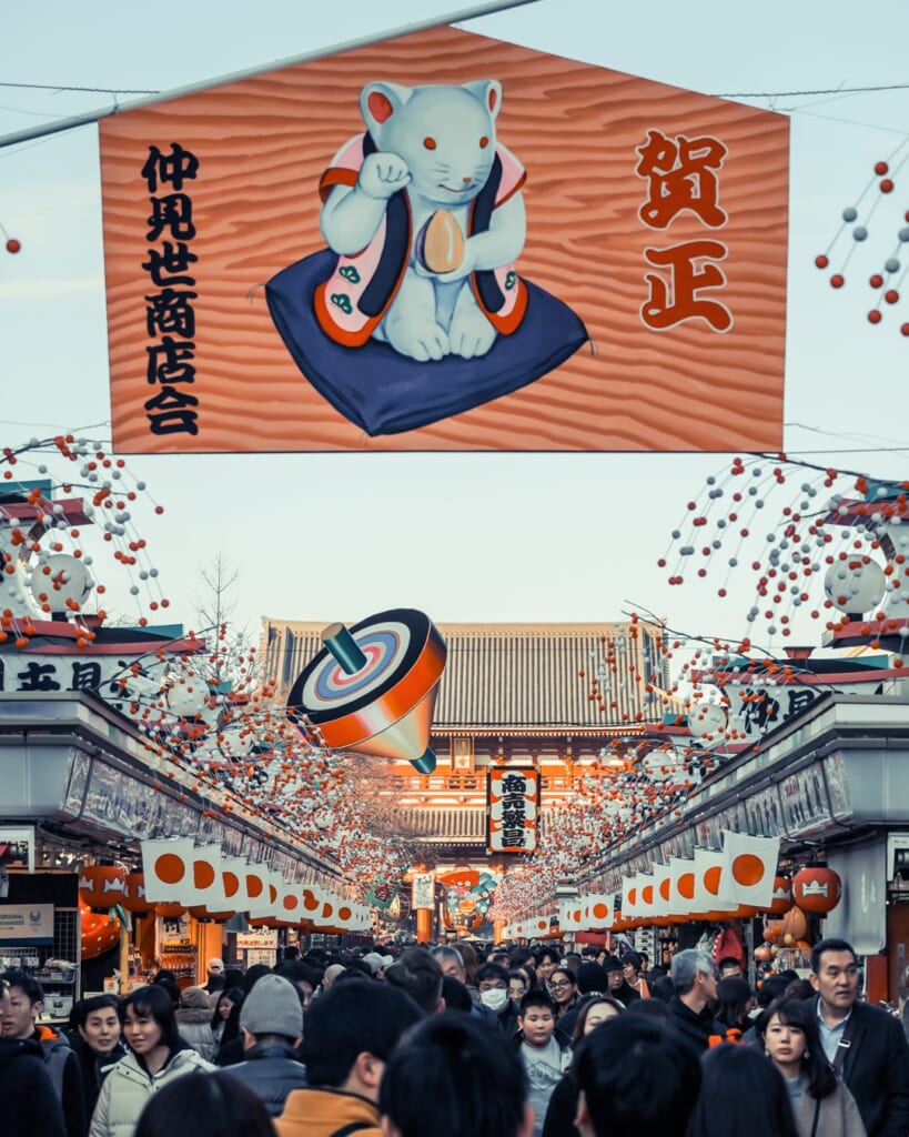 el año nuevo en Asakusa