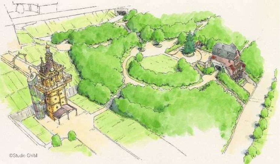 La zona de Youth Hill Area del parque temático de Ghibli
