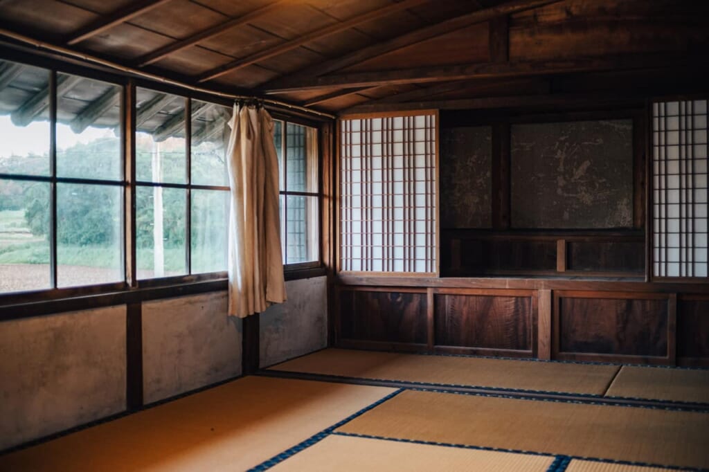 Una habitación con tatami en Yanoya