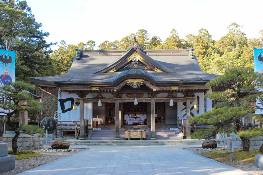 Uno de los edificios del gran santuario de Kumano Hongu Taisha 