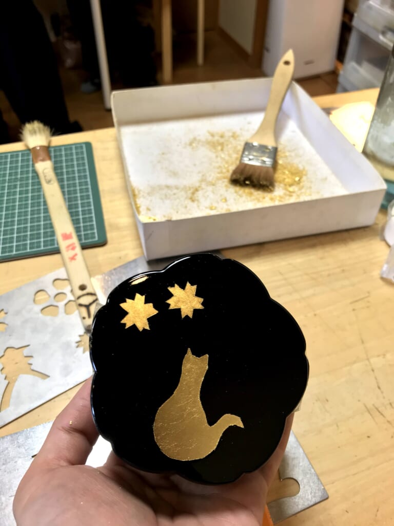 Resultado final de la manipulación del pan de oro