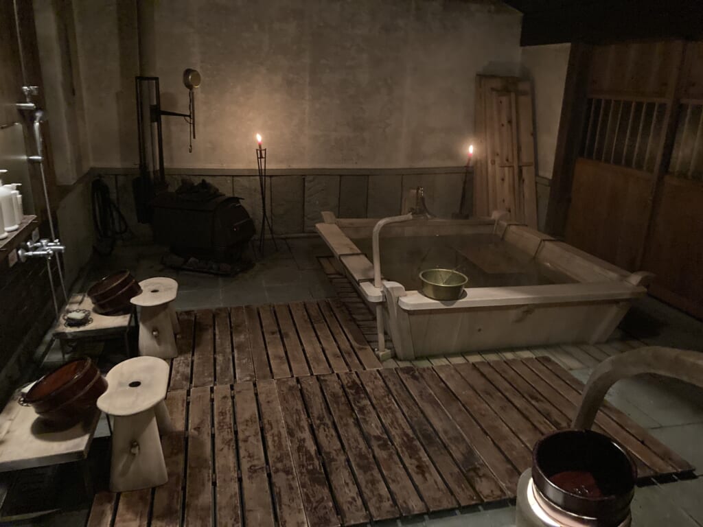 El baño del ryokan en Omori