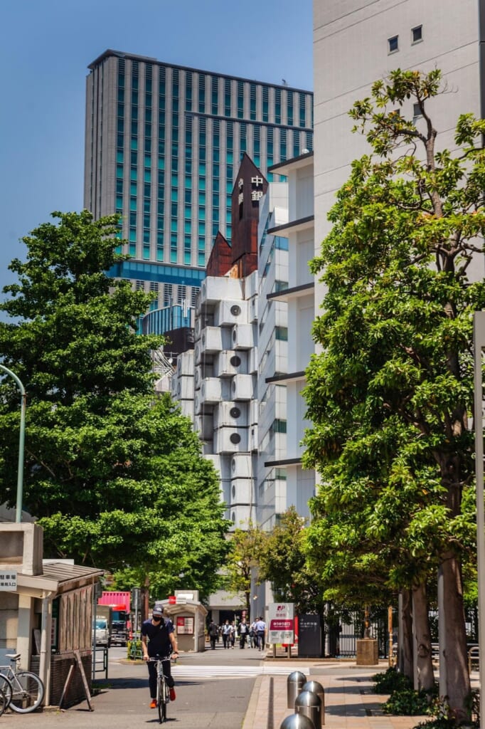 vista de Nakagin Capsule Tower actualmente