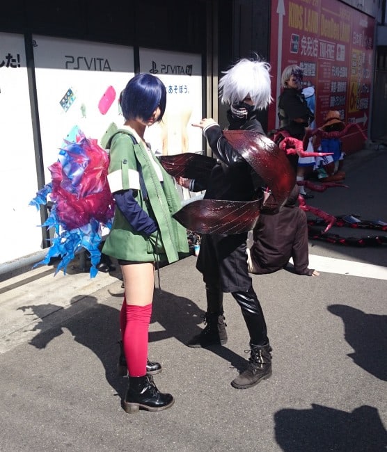 Cosplayers en el festival del Cosplay en Osaka