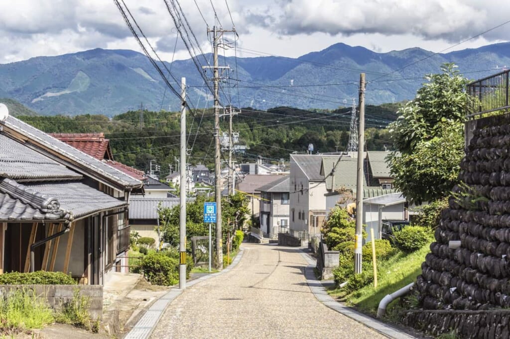 Pueblos rurales de japón durante la ruta Nakasendo