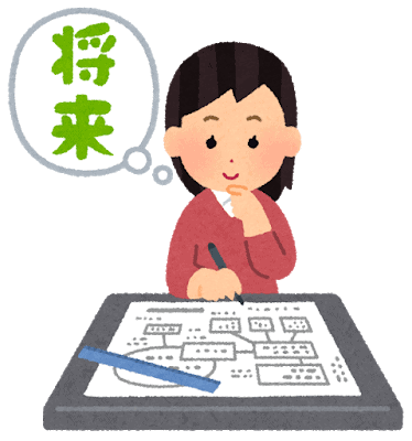 Una chica planificando