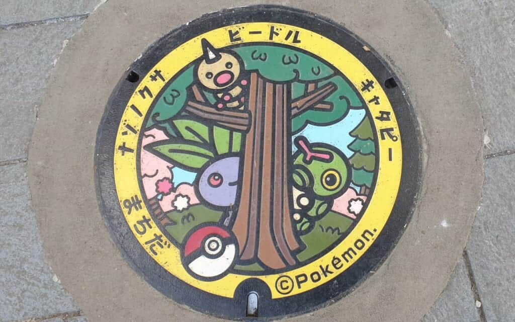 Tapas de alcantarilla de Pokémon tipo Bicho