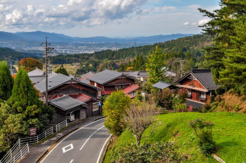 el pueblo de Magome desde el mirador