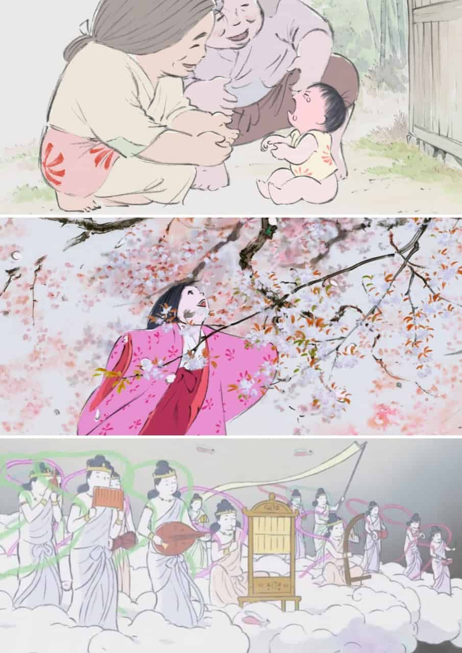Escenas de El cuento de la princesa Kaguya
