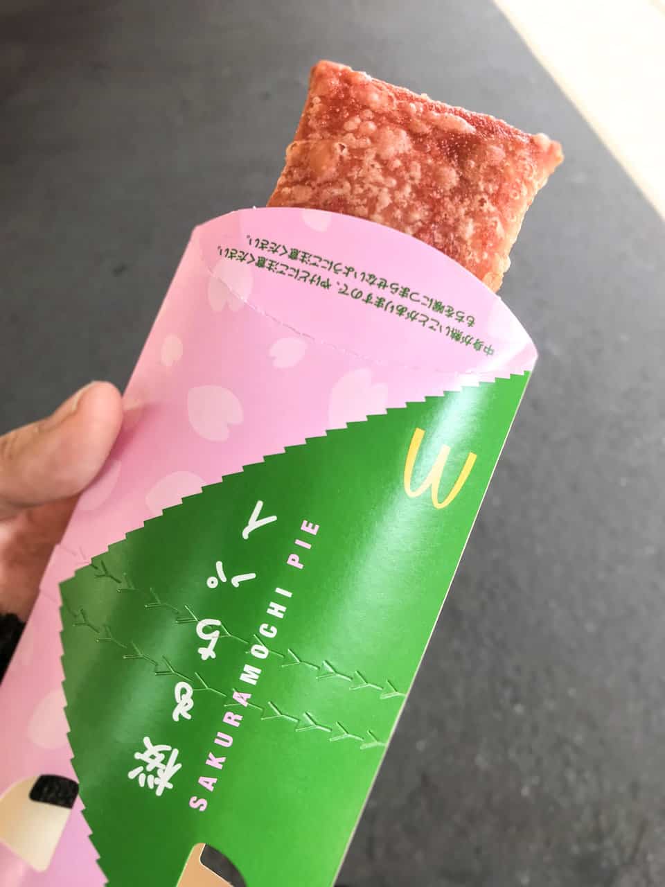 Pastel de sakura mochi en McDonald's