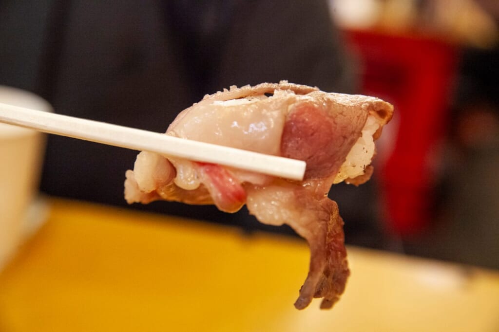 Nigiri de ternera japonesa wagyu