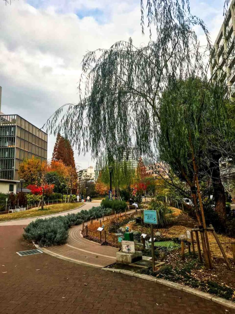 Parque Tsukijigawa en otoño