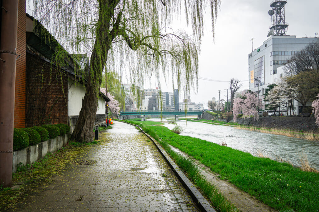 La zona de Konyacho al lado del río Nakatsu