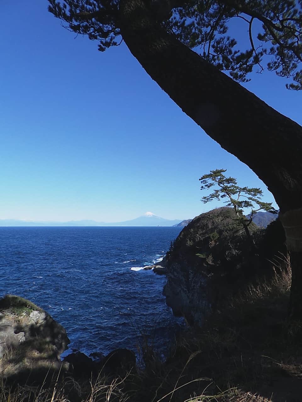 Ein andere Sicht auf den Berg Fuji, Kumomi Onsen, Shizuoka, Japan
