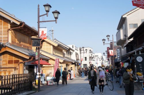 Schöne Straße in Kawagoe 