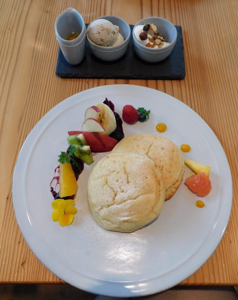 Vegane Pancakes in Ginza, Tokio, Japan.