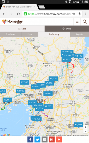 Eine Gastfamilie in Japan finden.