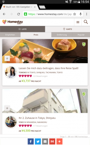 Eine Gastfamilie in Japan finden.