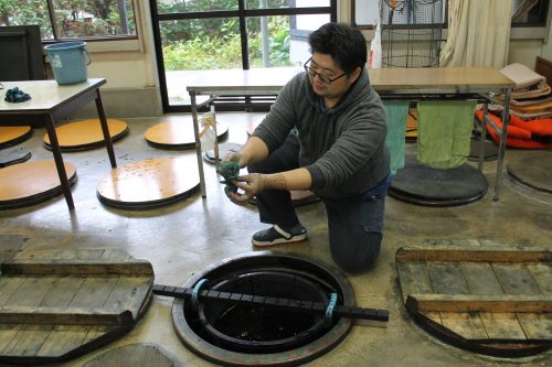 Traditionelles Handwerk in Morioka Handi-Works Square, Stadt Morioka, Präfektur Iwate, Japan.