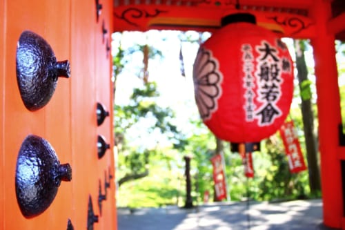 Der Bishamondo Tempel im Norden von Yamashina, Kyoto, Japan.