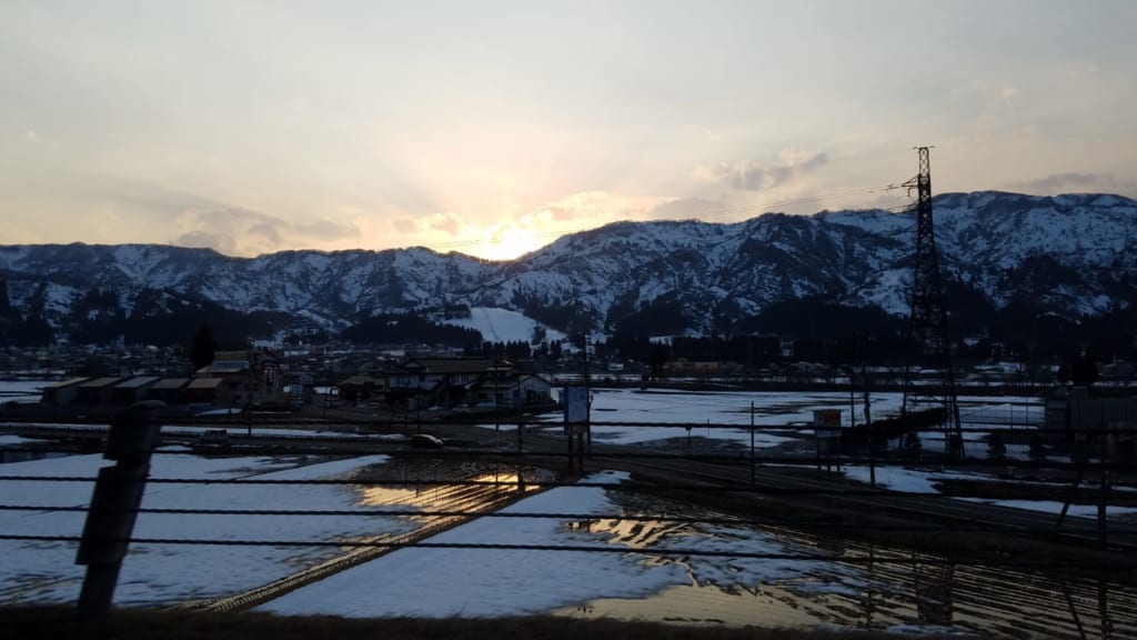 Die Reisfelder von Niigata.