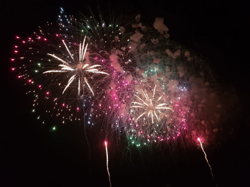 Feuerwerk in Nagaoka, Präfektur Niigata, Japan.