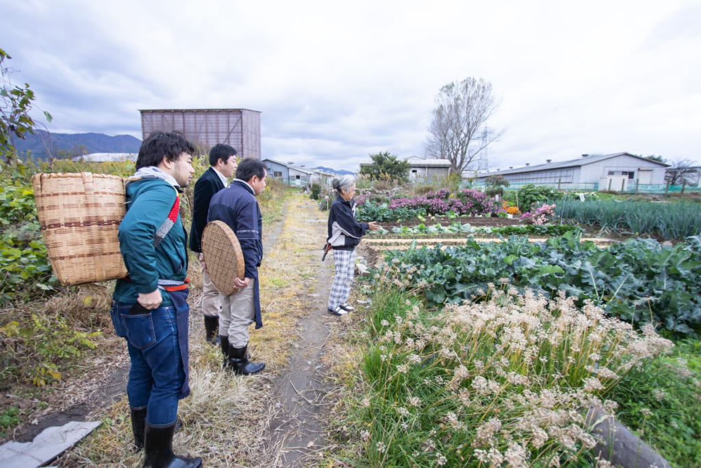 Wir verließen das Iromusubi am frühen Morgen, um zu einem Feld in der Nähe zu gehen.