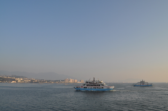 Fähre nach Miyajima, Hiroshima, Japan.