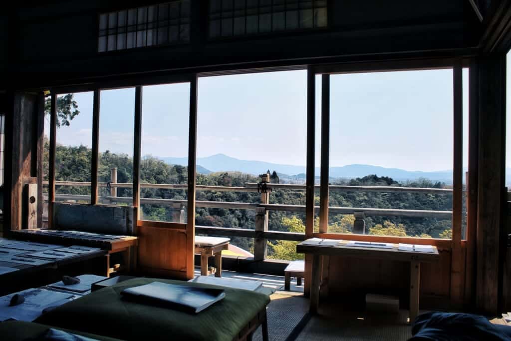 Balkon des Daikaku Senkoji Tempel, Arashiyama.