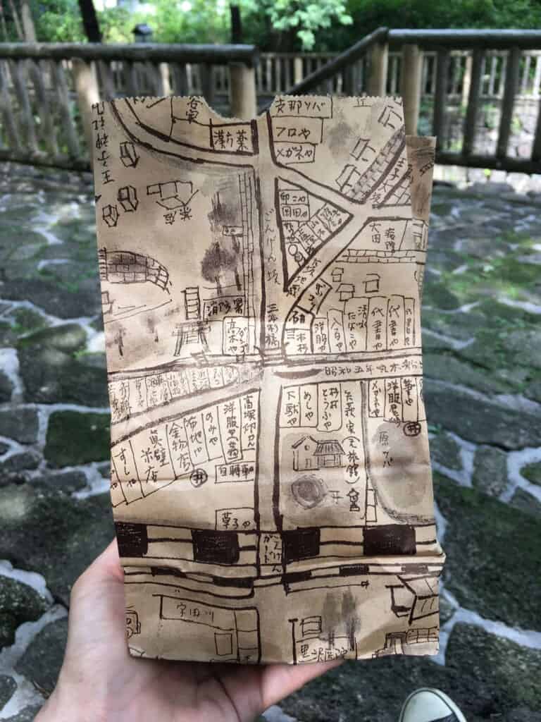 Verpackung des Süßigkeitengeschäfts Ishinabe Kuzumochi.