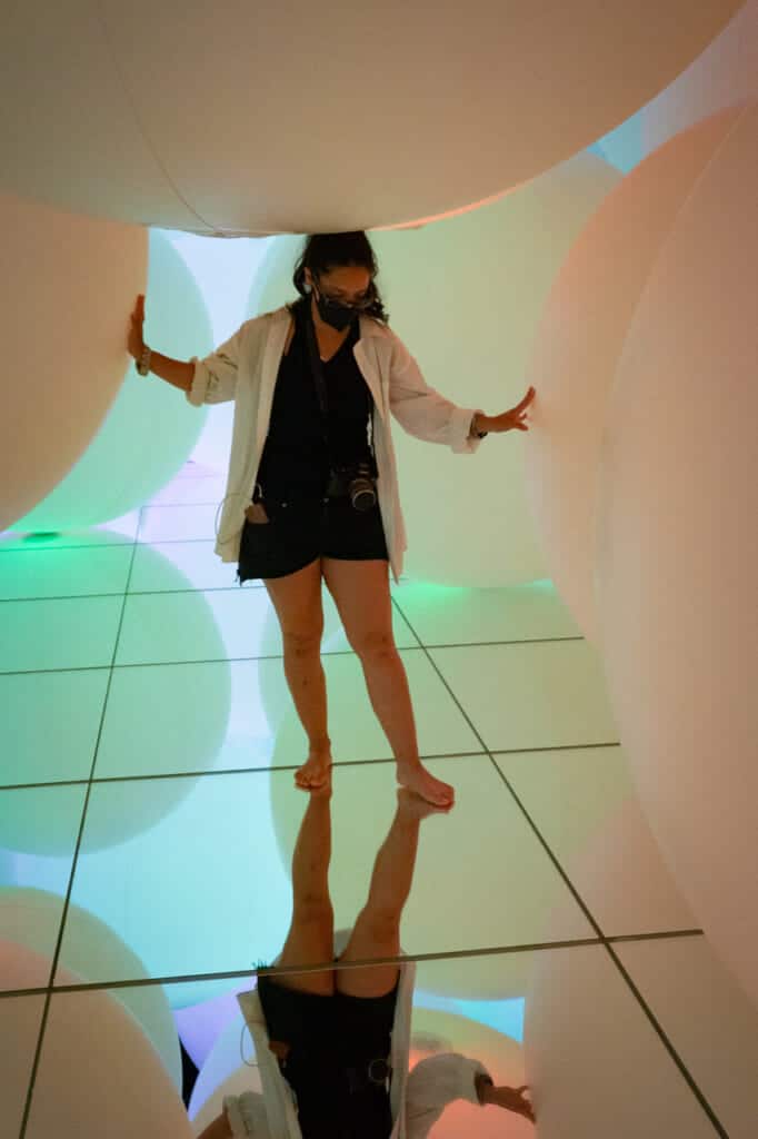 Hier werden die neun Farben in der Natur präsentiert.