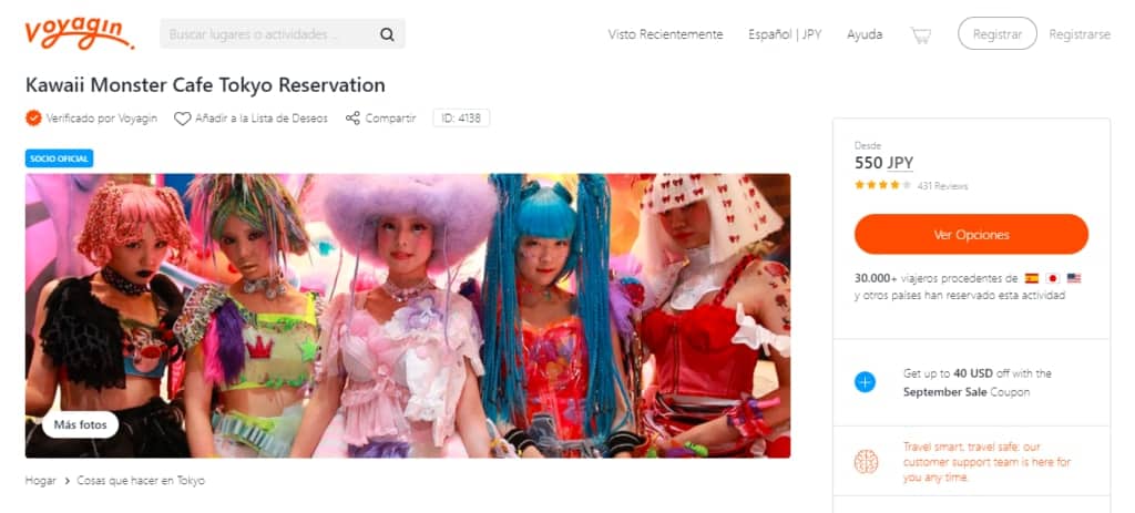 Das Kawaii Monster Café auf Voyagin.