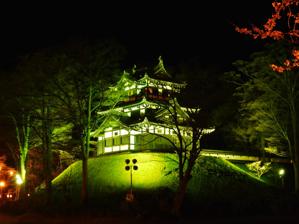 Die Burg Takada in Jōetsu, Niigata.