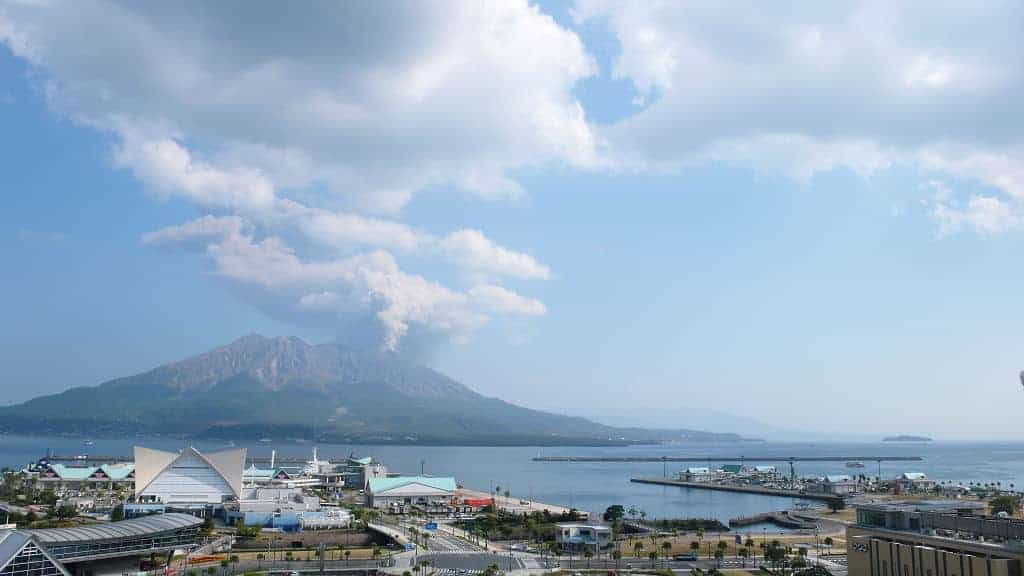 Der Sakurajima in Kagoshima.
