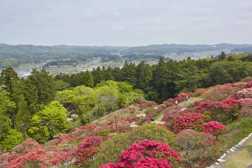 Blick auf den Kairaku Garten, ein japanischer Garten in der Präfektur Ibaraki.