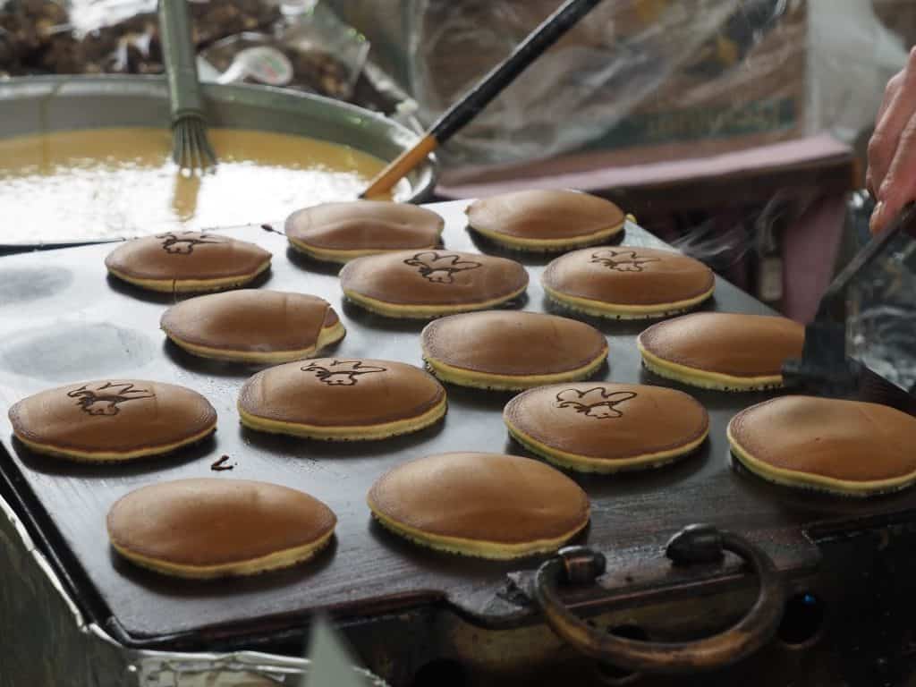 Dorayaki mit einem Akita, dem Symbol der Präfektur Akita.