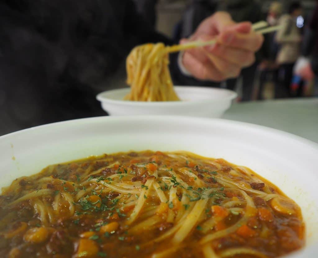 Inaniwa Udon sind eine lokale Spezialität.