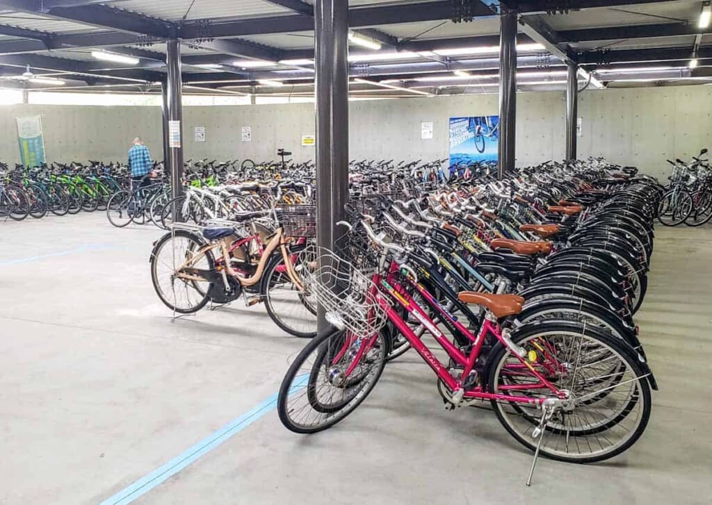 Ein Fahrradverleih entlang der Shimanami Kaido.