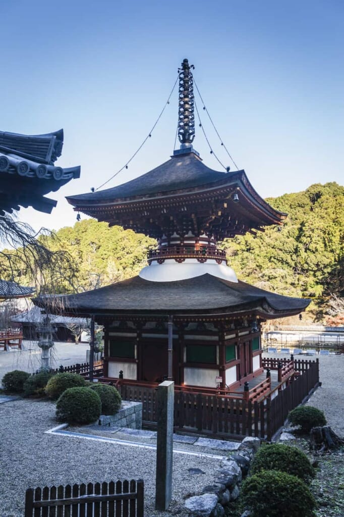 Die Pagode des Kongoji-Tempels, erreichbar mit dem Hokuriku Arch Pass.