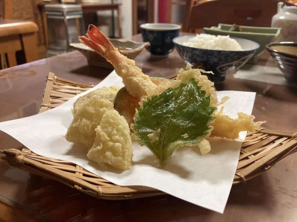 Tempura im Haradaya Ryokan.