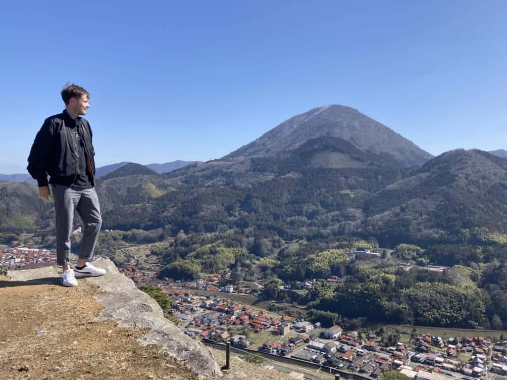 Blick auf die Tsuwano-Burgruinen.