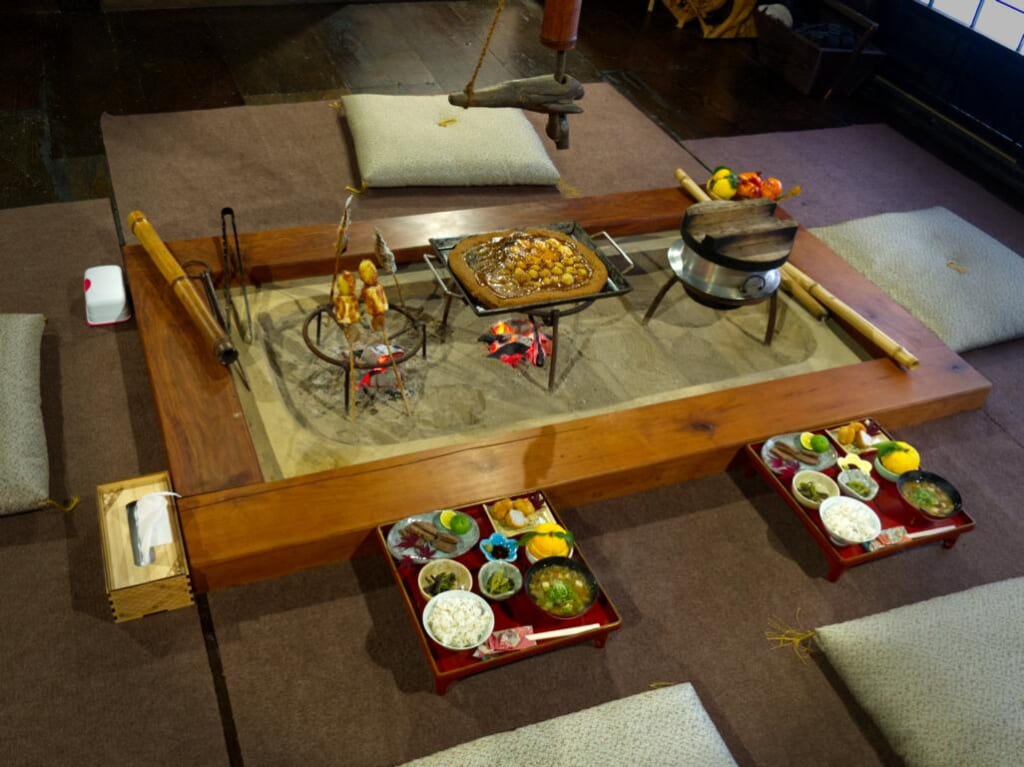 Lokale Produkte in einem Kominka, Präfektur Tokushima.