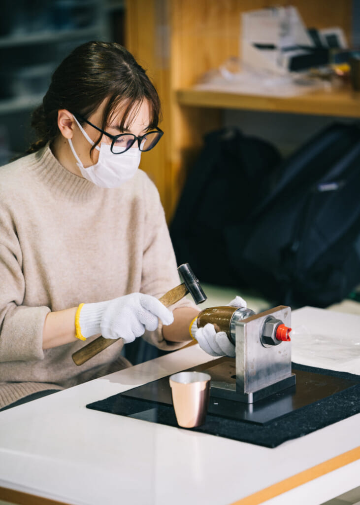 Japanische Handwerkerin.