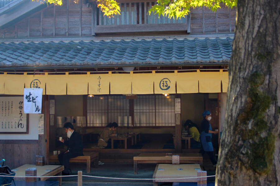 Ein Udon-Restaurant in Ise Jingu, Präfektur Mie.