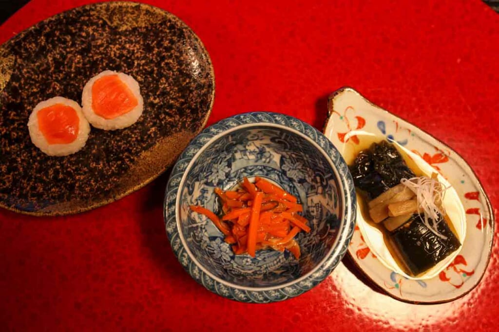 Das Restaurant Shibukawa Donya in Aizu-Wakamatsu, Präfektur Fukushima, Japan.
