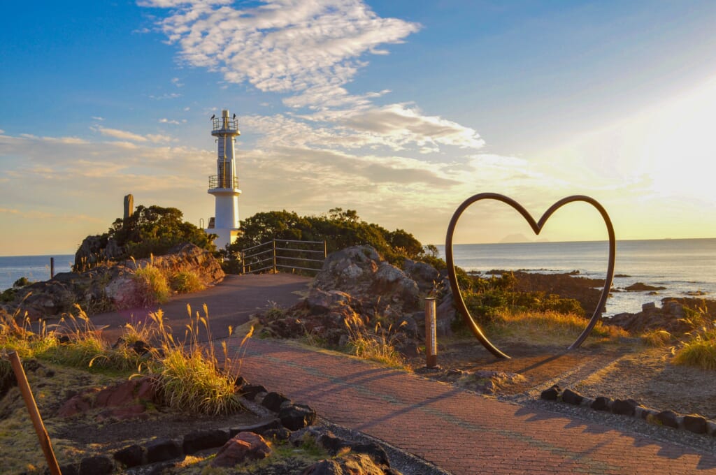 Das Kap Nagasakibana auf der Satsuma-Halbinsel, Ibusuki, Japan.