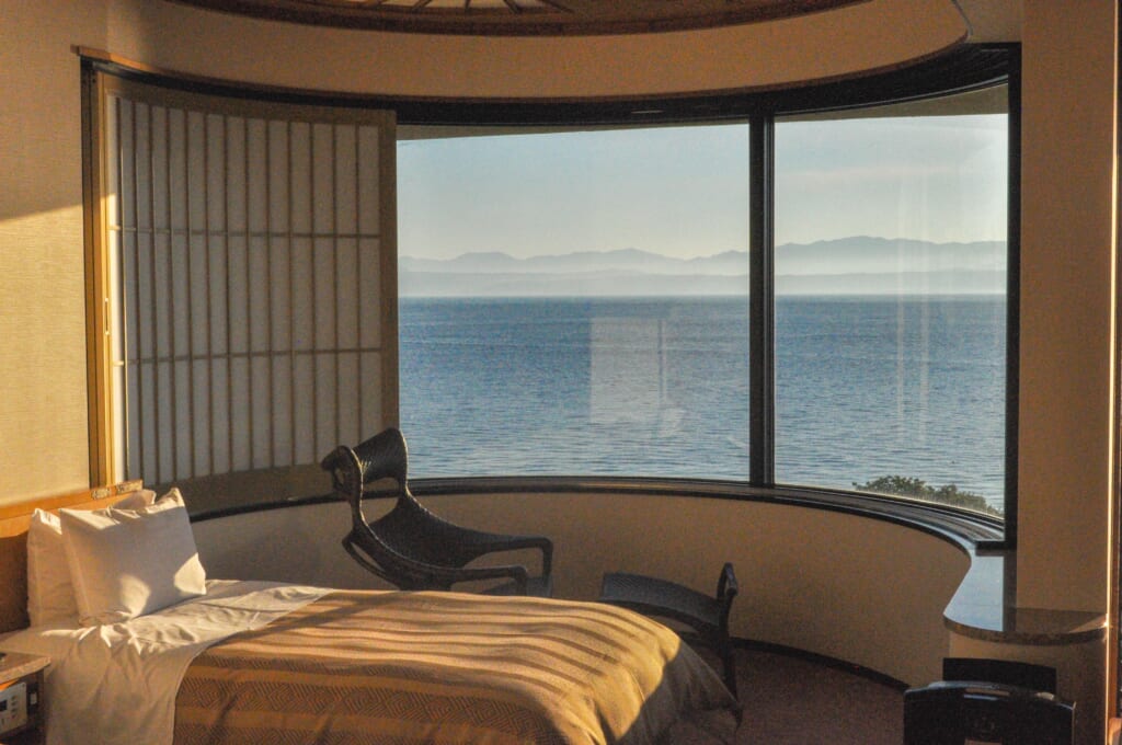 Zimmer im Ryokan Ibusuki Hakusuikan.