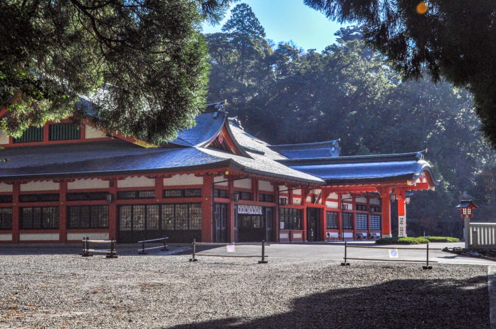 Der Kirishima-jingu-Schrein in der Präfektur Kagoshima.
